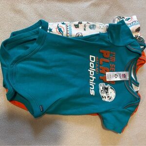 Team Apparel Teal and Orange Kids Bodysuit